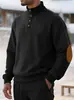 Nova Importação Outono Novo Tamanho Europeu Masculino Jacquard Gola Alta Xadrez Pequeno Moletom Pulôver Tricotado Casual Henley