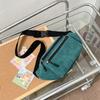 Bolsa de Cintura Feminina Personalizada de Veludo Corduroy Pequena Bolsa de Ombro Transversal Feminina Moda Bolsa de Peito Feminina