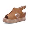 Verão Europeu e Americano Comércio Exterior Tamanho Grande Grosso-sola Oco Sandálias Das Mulheres Cross-border Wedge Retro Velcro Sandálias De Praia ebay
