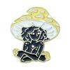 Broche Chica Hongo Insignia de Aleación Pintada Planta Antropomórfica Ropa Bolso Accesorio Metálico Broche de Dibujos Animados Creativo