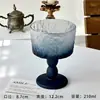 Atmósfera de Nicho Vintage Mate Degradado Negro Copa de Vino Copa Alta Copa de Champaña Copa de Vino Tinto de Gama Alta Estilo Ins