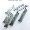Funda de Teléfono, Botón de Estrella Alienígena, Gemelo de Marca de Moda, Botón de Cartera, Accesorios de Hebilla de Cuero, Etiqueta Decorativa Estilo Punk Plata de Imitación 925