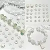 Acessórios de contas florais em prata 925 da marca Tang, alta retenção de cor, contas decorativas para pulseiras, espaçadores para pulseiras e colares, materiais para artesanato DIY