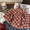 Conjunto de Ropa para Niña 2026 Verano Nuevo Elegante Vestido sin Mangas de Cuadros y Shorts de Mezclilla Conjunto de Dos Piezas