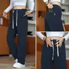 Pantalones Deportivos Casuales de Punto para Hombre Primavera Otoño Sarga Otoño Invierno Deportivos Largos Holgados Rectos Caída Pantalones de Hombre Venta al por Mayor