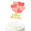 Caixa de presente fresca pequena novo cartão de bolo de aniversário balão linda decoração de confeitaria suprimentos