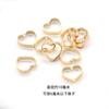 Chapado en Cobre 18K Color Oro Verdadero Conservación del Color Marco de Cuentas Estrella de Cinco Puntas Corazón de Amor en Forma de Flor Anillo de Cuentas diy Accesorios con Cuentas