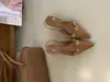 Sandálias de Salto Anabela Fechadas no Bico Estilo Francês com Corte Baixo, Sapatos Femininos de Camurça Sem Costas Novos para Primavera e Outono de 2026
