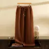 Pantalones Rectos 100% Cachemira, Forro Polar de Cachemira Engrosado, Pantalones Auto-Calentables para Exteriores, Pantalones de Pierna Ancha de Capa de Aire, Casual