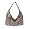 Bolsa tote de lona com design exclusivo, bolsa de mão feminina casual de grande capacidade, bolsa de ombro chique estilo coreano