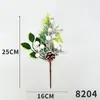 Arranjo de Flores com Estacas de Pinha e Ginkgo de Natal Decorações de Natal Decoração de Árvore de Natal Enfeites para Arranjo de Flores Flores Artificiais