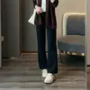 Zedaijiai 2026 Outono Calças Casuais Calças Slim Pretas Calças para o Trabalho Calças Femininas Levemente Flare Nove Pontos Calças Stretch para Mulheres