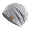 Suéter de Primavera y Otoño Gorro Cruzado Casual Holgado de Punto Gorra con Etiqueta de Cuero FS Gorro Baotou de Invierno Forrado de Lana para Hombre y Mujer Exterior
