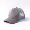 Amazon Transfronteiriça Algodão Puro Cinco Peças Boné de Tela Topo Rígido Estampado com Logo Ponto Logo Impresso Viagem Respirável Exterior Proteção Solar Abotoado