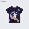 Ropa Nueva para Niños, Camiseta de Verano de Manga Corta para Niños, Camiseta de Manga Media con Estampado Luminoso para Bebé Niño, Top para Niños