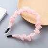 Diadema de encaje diadema para lavar la cara gasa plisada salchicha gorda organza hebilla para el pelo linda chica princesa dulces accesorios para el pelo