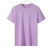 Algodão penteado plus size CVC manga curta T-shirt cor sólida solta meia manga assentamento camisa masculina T-shirt camisa publicitária atacado