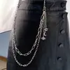 Moda Hip Hop Europeo y Americano Personalidad Estrella de Cinco Puntas Luna Joyería Exagerada Genial Atractivo Estilo Punk Planeta Hombres y Mujeres Cadena de Pantalones Versátil