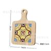 Suministro Listo de Esteras Aislantes de Madera Maciza, Manijas de Azulejo Retro, Tapetes para Cazuelas, Decoración de Vajilla Doméstica Posavasos de Madera