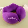 Almohada de Espuma Viscoelástica de Color Sólido en Forma de U, Almohada Redonda de Viaje para el Cuello, Almohada de Espuma Viscoelástica en Forma de U al por Mayor con Impresión de Logo