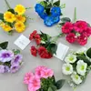 Flor de simulación transfronteriza 5 cabezas flor trompeta flor de la mañana pequeño ramo decoración de ramo de flores flor falsa flor artificial producto de decoración para el hogar