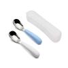 Cuchara lingote infantil de acero inoxidable de venta caliente profundizando cuchara suplemento alimenticio para bebé cuchara de entrenamiento para bebé vajilla portátil para exteriores