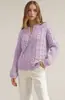 2026 Novo site independente de roupas femininas transfronteiriças da Amazon eBay moda suéter de malha torcida gola V manga longa