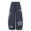 2026 Moda Nuevo Trendy Pantalones de Pierna Ancha Patchwork Estampado de Lunares Pantalones Casuales Venta al por Mayor Fuente Directa 04