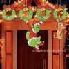 Cross Border Nova Cerca de Natal Cabeça Pátio Ao Ar Livre Jardim Grinch Cerca Decoração de Festa de Natal Enfeites Pendurados