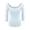 Desejo Puro Garota Sexy Camiseta Feminina Manga Longa Decote U Grande Outono 2025 Nova Emagrecimento na Cintura Ombro Regular Curta Camiseta Básica Top