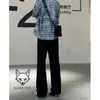 Otoño 2026 Pantalones Vaqueros Occidentales de Color Sólido de Alta Calidad para Hombre Estilo Retro Americano Sencillos Adelgazantes que Alargan las Piernas Micro-Campana de Moda