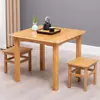 Mesa cuadrada mesa cuadrada pequeña para el hogar mesa cuadrada pequeña para apartamentos pequeños mesa de comedor cuadrada estudio escritura mesa de comedor de bambú nan tipo económico