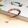 Pulseira de Ágata Yanyuan de Hetian Jade e Tiilian de 8mm para Cozinhar, presente para amigas, joia de mão elegante e da moda
