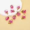Pendente de Bola de Vidro Cristalizado Fatias de Fruta 16mm Acessórios para Joias DIY Brinco Colar Pingente Materiais