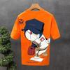Camiseta de manga corta con estampado de alta gama para hombre, camiseta de media manga de verano para hombre, camiseta de dibujos animados de marca de moda atractiva, top de verano