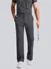 Calça de Terno de Golfe Masculina para Primavera e Verão, Corte Slim, Levemente Elástica, Business Casual, Corte Reto, Calça Cropped