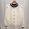 Casaco Tricô Ancora Vermelho Francês Estilo Academia Pequeno Costura Estilo Chanel Costura Orelha de Madeira Outono e Inverno Novo Suéter
