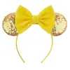 Tiara de Laço com Lantejoulas para Adultos e Crianças Grampo de Cabelo Acessório de Cabelo Desenho Animado Minnie Adereço de Cabeça para Festa Styling Feito à Mão