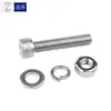 Conjunto de Parafusos Sextavados com Cabeça Cilíndrica e Porcas de Aço Inoxidável 304 Sortimento Haste Combinação M2M4M5M6M8M10M12