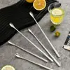 Nova Colher de Café de Aço Inoxidável 304 com Cabo Longo, Colher de Gelo para Coquetel Comercial, Palito Mexedor, Colher Brilhante Tipo Semente de Melão, Personalizável com Logo