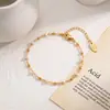 Pulsera de Conchas de Nácar Natural con Perlas Estilo Versátil para Vacaciones en la Costa Pulsera de Moda Tendencia para Mujeres