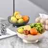 Plato de Frutas Pie Alto Drenaje Lujo Ligero Alta Gama Sala de Estar Mesa de Centro Hogar Plato para Snacks Dulces Fruta Seca Plato Colgante de Alto Valor