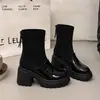 Zapatos para Mujer 2026 Nuevo Otoño Invierno Tacón Alto Botas Martin Delgadas Plataforma Suela Gruesa Venta Caliente Elásticos Para Personas Bajas Botines