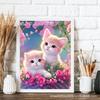 Comercio exterior transfronterizo caliente lindo gato pintura de diamantes figura grupal diamante redondo diamante completo diamante cuadrado DIY pintura decorativa para sala de estar al por mayor