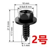 Guardabarros de Coche Protector de Sellado Clip de Remache Tornillo Sujetador Parachoques Cabeza Hexagonal Tornillo Autorroscante Universal