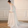 Vestido de Novia Ligero Estilo Francés 2026 Nuevo Elegante Novia Boda Boda en el Jardín Estilo Bosque Súper de Hada Cola Pequeña para Recepción