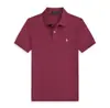 Camisa Polo para Hombre Transfronteriza Color Sólido Verano Bordada Ralph Lauren Manga Corta Casual con Bordado de Pequeño Caballo