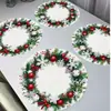 El Nuevo Best-Seller de Amazon Temu: Salvamantel Redondo de Lino Estampado Estilo Étnico con Bordes Ondulados Personalizable