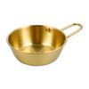 304 Bol Coreano para Vino de Arroz Acero Inoxidable Bol para Dips Camping al Aire Libre Bol para Salsa Dorado Bol para Condimentos Snacks con Asa