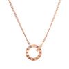 Colar de Aço Inoxidável Feminino Design de Nicho 100 Idiomas Eu Te Amo Pingente de Cristal Ouro Rosa Produto Novo Transfronteiriço